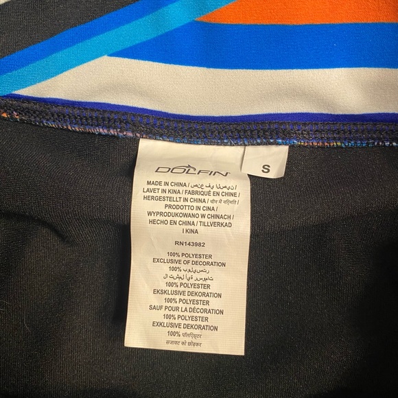 Dolfin Small Aquashape A-Line Swim Skirt bottoms bikini blue - Picture 3 of 7